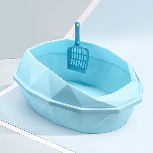 Cajas de Arena Caja de Basura de plástico Desmontable Caja de Arena semicerrada Anti-Splash Cat Roseable Catpans Mascotas Limpieza de Inodoro Suministros Arenero ​Gatos