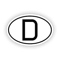 D Zeichen als Magnetfolie 17,5cm x 11,5cm nach DIN Norm Deutschland Kennzeichen Länderkennzeichen als Magnet mit UV-Schutz von STROBO
