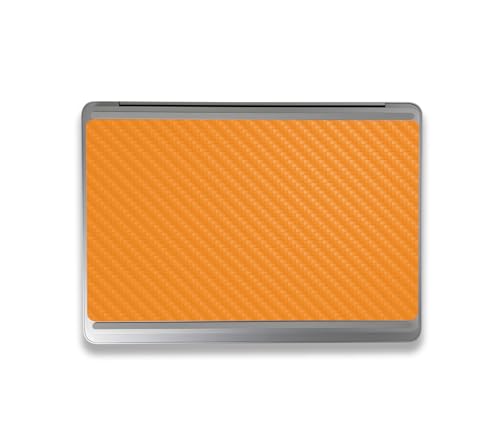 Image of MightySkins Carbon Fiber Skin Compatible With Microsoft Surface Laptop Studio 2 (2023) Full Wrap Kit - Solid Orange | Protective, Durable Textured Carbon Fiber Finish | Easy To Apply | Made in the USA