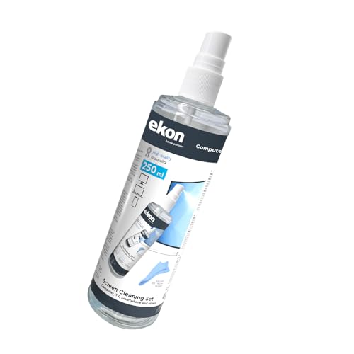 Ekon Spray per Schermi Display con Panno in Microfibra, 250ml,...