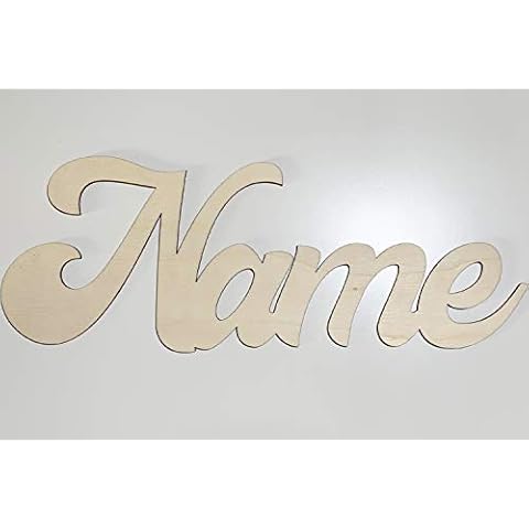 DRYSSON Holz Buchstaben Name individuell Kinderzimmer Baby Zimmer Deko Tür Schild Schriftzug Cover