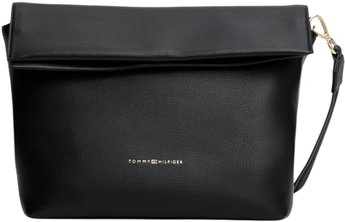 TOMMY HILFIGER Damen Th Logotape Med Crossover Aw0aw17692, Einheitsgröße, Schwarz (Schwarz), One Size