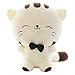 Tickos Grande Viso Gatto Cuscino Cuscino Gatto Peluche Giocattolo Animale Adorabile Decorazione Domestica Creativa per Bambino Ragazzo (Bianca, 28CM)