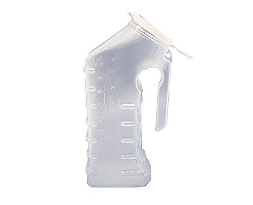 Orinal para hombre con tapa translúcido pack 48 miniatura 1