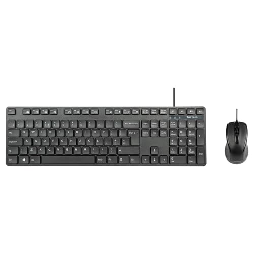 Targus Combo de teclado y mouse con cable de tamaño completo (Reino Unido)
