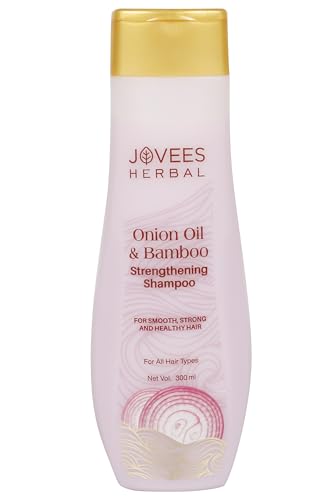 Image of Jovees Herbal Red Onion Oil & Bamboo Strengthening Shampoo Gives Smooth, Strong, Healthy Hair And Organic Onion Hair Oil | Improves Hair Growth Frizz-free Hair 100ml
