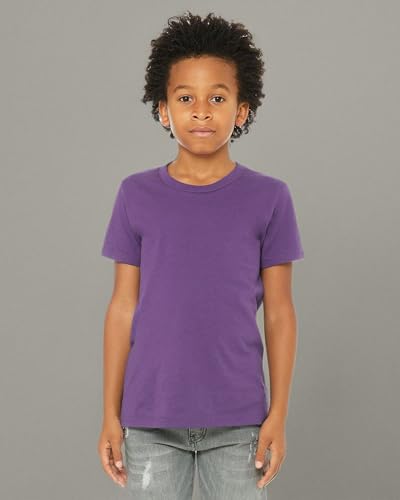 BELLA+CANVAS Youth Jersey T-Shirt - ROYAL PURPLE - M2
