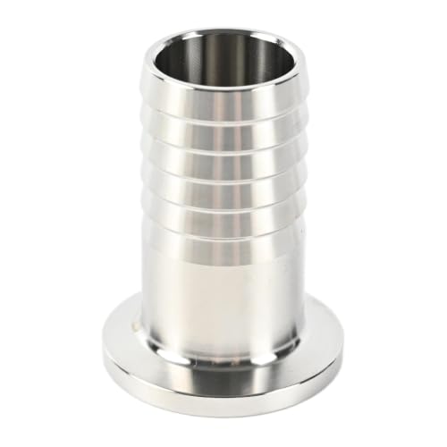 Image of QiiMii KF16 Flange to 20mm Rubber Hose Barb Adapter Fitting 304 Stainless Steel for Vacuum