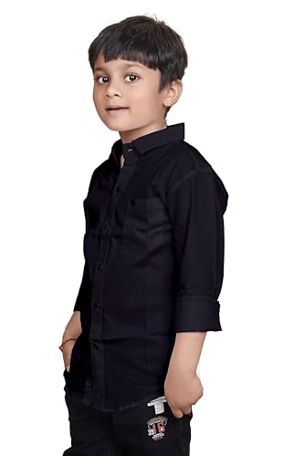 Image of Sky Pearl Boys Spread Collar Casual Full Sleeve Shirt
