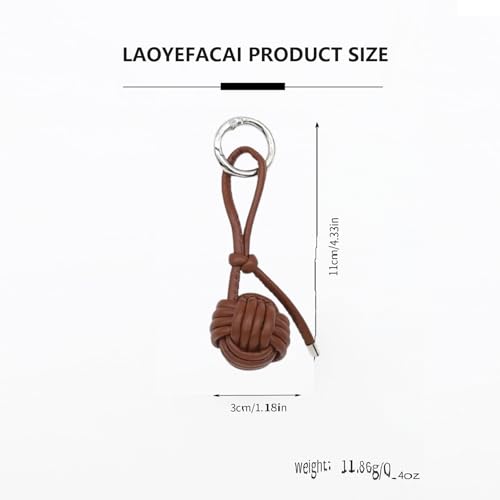LAOYEFACAI Schlüsselanhänger Handgewebter Ball-Anhänger Kuscheltier Anhänger Süßer Keychain für Schafsfell-Charme Geschenk Taschen Dekoration (21931)