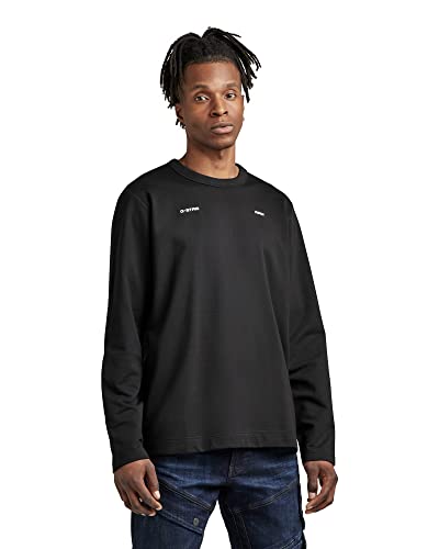 G-STAR RAW Lightweight Sweatshirt Homme, Noir (dk black D21567-D136-6484), L