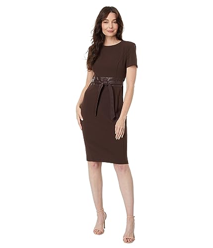 Calvin Klein Women's Crepe Short Sleeve Event Dress - Main Image