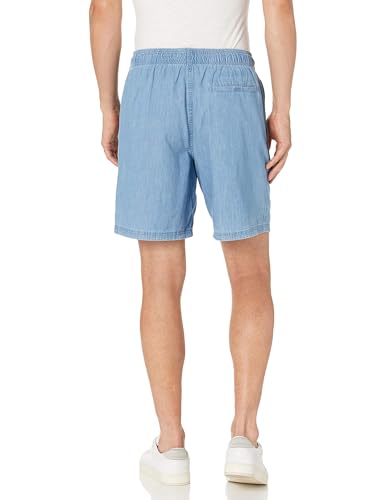 Image of Amazon Essentials Men's 8 inch Inseam Relaxed-Fit Cotton Drawstring Pull-On Walk Shorts, Summer-Weight