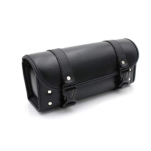 Motorcycle Bags,LILSIS Motorcycle PU Leather Tool Handlebar Bag,Black
