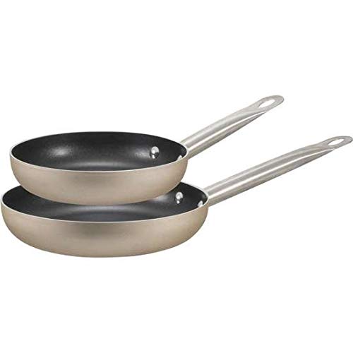 Bergner Q3490 Juego De Sartenes 20/24 Cm En Aluminio Prensado Colección Professional Chef Champagne, Beige