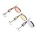 KAHDGSS Spinner Fishing Lures with Triple Hook Metal Lures Hard Metal Spinner Baits Fishing Accessories for Freshwater
