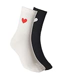 OPUS Damen Socke | Doppelpack-Socken YENNIS LOVE black, 36-38