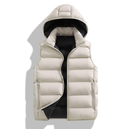 Men's Hooded Puffer Vest Casual Lightweight Full Zip Up Sleeveless Jacket - image 3