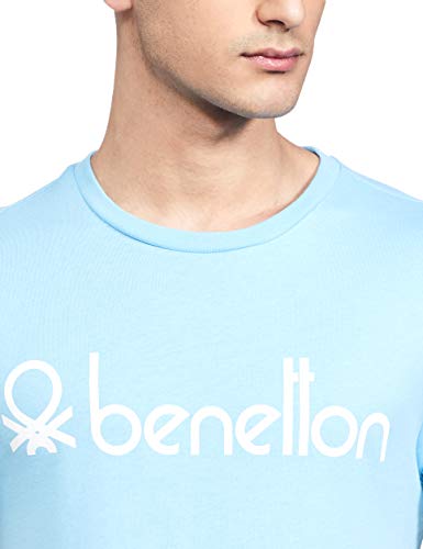 Image of United Colors of Benetton Men's Slim T-Shirt (3099J7106I903 Sky Blue S)