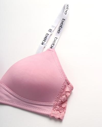 bebe Girls' Training Bra - 4 Pack Soft Microfiber Molded Bra (A Cup/B Cup)4