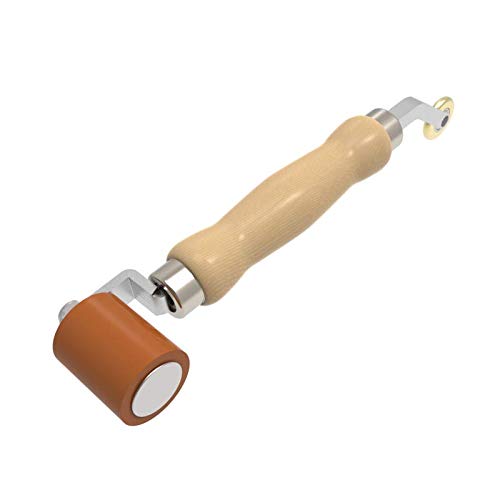 Everhard Double-end Silicone Seam/Brass Detail Roller Made in USA MR13140