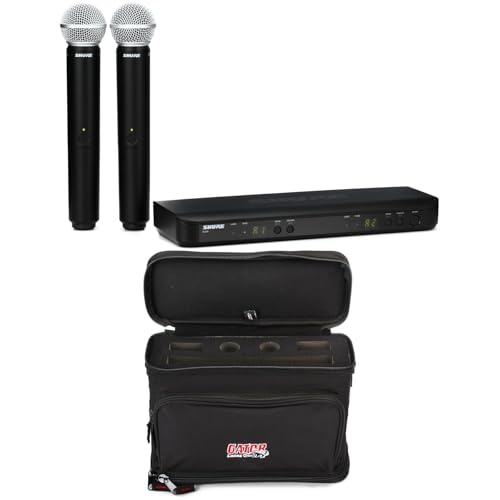 Shure BLX288/SM58 Dual Channel Wireless Handheld Microphone System with Bag - H9 Band