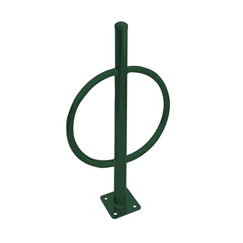 Sandbaggy Post and Ring Bike Rack - Commercial Bike Racks - Galvanized Steel - Anti-Theft Design - In Ground, Apartments, Sidewalks, Industrial (Green, 10)