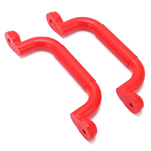 Drfeify Haltegriffe, 24 cm rutschfeste Sicherheitshaltegriffe 100 KG Tragf?higkeit Montagesets für Kinder Kletterstangen Schaukelspielzeug Car model parts für Kinderh?nde(rot)