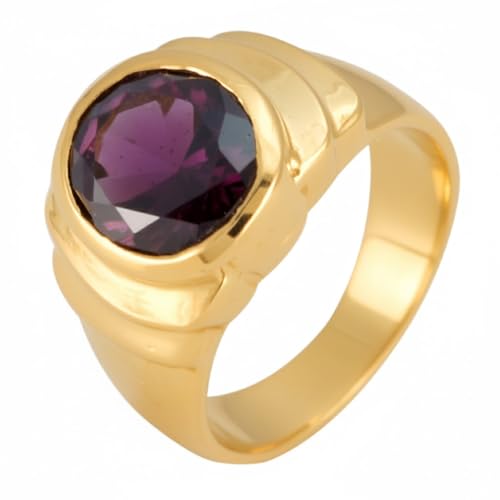 Image of 55Carat Choose Your Color Natural Birthstones 18 K Gold Plated Ring Bold Statement Jewellery Sizes 4-13