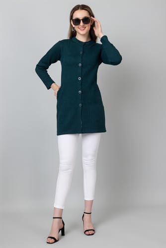 Image of HIFZAA Womens Woolen Long Cardigan Sweater for Women Winter wear for Ladies M to 4XL
