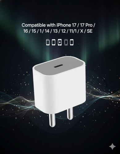 Image of 20W USB-C Fast Adapter for iPhone 16 /15 /14 /13 /12 /11 Series | Original Type-C PD 3.0 | BIS Certified | Original Charging Speed | Support Upto 27W