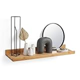 Camerado Bilderleiste Bambus 60cm – Wandregal Holz inkl. Schraubenabdeckung