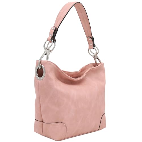 Image of Hobo Shoulder Bag with Big Snap Hook Hardware