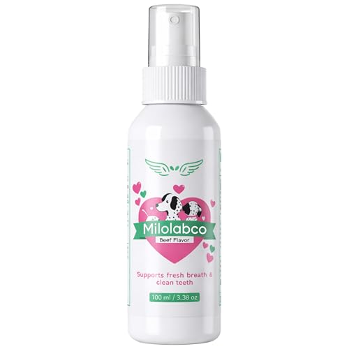 Milolabco Advanced Dental Spray Natural Source of Minerals that Helps Minimize Tartar Buildup Freshens Breath for Healthy Balance of Oral Milolabco Dog Dental Spray Supports Oralhygiene 100ml