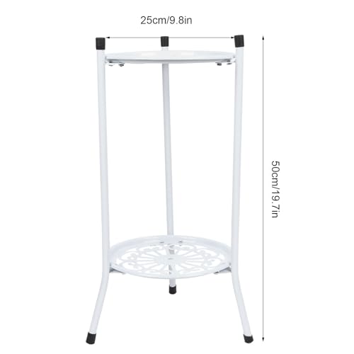 Support de plante en métal à 2 niveaux h50 cm avec plateau amovible de 25 cm - 4
