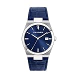 Trussardi Orologio Uomo, Tempo, Data, Analogico, 40 mm, Collezione T-MILANO, Pelle Naturale Croc