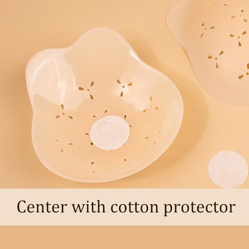 Image of Nipple Covers For Women Sticky Bra Silicone Breast Pads Adhesive Reusable Pasties Strapless Dresses Outfits Set