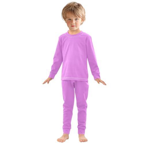 Violet Long Sleeve Pajamas Set Sleepwear Jammies 2pcs Set Pjs Violet