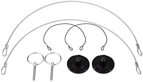 GOTOTOP 2 PCS Universal Hood Pin Lock Kit, CNC Billet Aluminum Bonnet Pin Racing Latch Lock for Truck SUV Car, Black No-Drill Security Appearance Upgrade