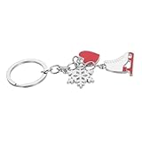 Passion pour les sports de glace : exprimez votre passion pour les sports de glace avec ce porte-clés à thème, idéal pour les fans de patinage artistique et de patinage à roulettes, de fête de patinage, porte-clés de sport en lettres