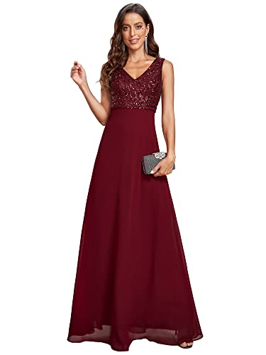 Ever-Pretty Women's Elegant V-Neck Sleeveless Sequin Evening Party Dress 1831