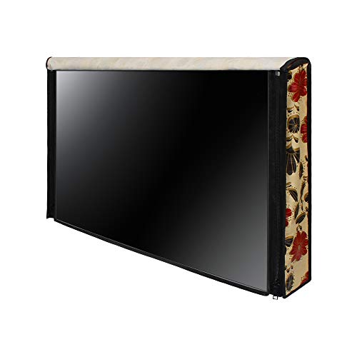 Image of DREAM CARE Double Use - Transparent & Printed Flap - 43 Inches LED TV Cover, Waterproof LED TV Cover for (LG, Samsung, Vu, Mi, Realme, TCL, Croma), SA50