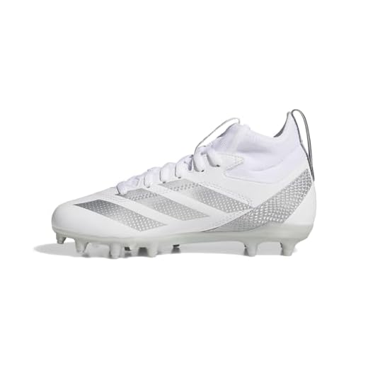 adidas Unisex-Kid's Adizero Impact.2 American Football, White/Silver Metallic/White, 1