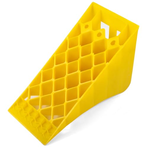 GAsupply 2 Stück Große Unterlegkeil aus Kunststoff mit Griff, Radkeil Bremskeil bis 5000KG ACHSLAST für PKW, Anhänger, Wohnwagen, Wohnmobil