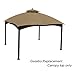 Eurmax USA High Performance Replacement Canopy Top for Lowe's Allen Roth Heavy Duty Gazebo Roof Gazebo Top with Air Vent 10X12 Cover #GF-12S004B-1, Replacement Top Only (Khaki)