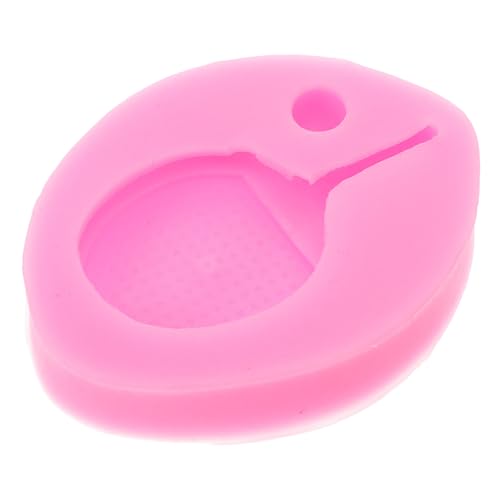 NUOBESTY molde de raqueta de tenis de mesa moldes de silicona para alimentos molde de pastel de silicona molde de fondant para decorar cupcakes molde de chocolate gel de sílice rosa