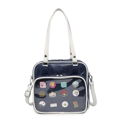 RAINBOW SMILE Ita Bag Multi-Purpose Backpack Crossbody Purse Kawaii Pin Display Bag with Insert for Anime Pins Display - Main Image