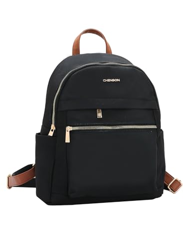 Chenson, Mochila Bolsa Feminina Chenson de Costas Microfibra Original Cor:Preto