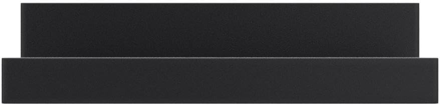 GEEZY Black Floating Shelves for Wall, Set of 2 - Modern Seamless Mounting, Easy Install Picture Ledge Display Shelf for Decor, Collectibles - Home, Bedroom, Bathroom, Office, 30x10x5cm