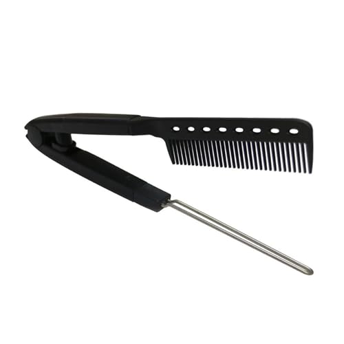 Peine alisador en forma de V negro para peinar cabello miniatura 1